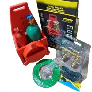 Kit de soudage et de découpe portable de style américain transfrontalier avec bouteilles d'oxygène et d'acétylène - Product Image 4