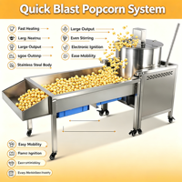 Machine à Popcorn au Gaz Commerciale 12 Oz avec Chariot pour Popcorn Caramel, Idéale pour la Restauration Ambulante et les Événements