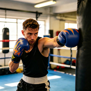 Gants <span class=keywords><strong>de</strong></span> <span class=keywords><strong>boxe</strong></span> professionnels Fanshi OEM personnalisés avec logo, haute qualité, imperméables, respirants, séchage rapide, pour hommes, pour l'extérieur - Product Image 6