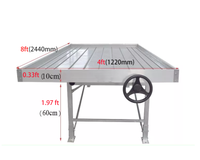 Banc de pépinière hydroponique en alliage d'aluminium de lit de graines de marée robuste pour la culture d'inondation et de drainage