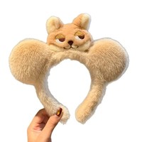 Bandeau en tissu pelucheux fait main avec oreilles d'ours mignonnes, nœud papillon mignon, chapeau d'anniversaire pour filles, Yiwu, pour prendre des photos, se laver le visage, se maquiller, coiffer les cheveux