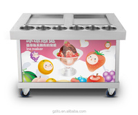 Koelkast Yoghurt Ijs Roll Apparatuur Maquina De Rollo De Helado Frito Commerciële Mini Gebakken Ijs Machine Voor Verkoop