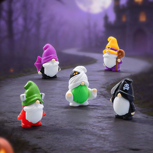 Nouvel Arrivage : Adorables Figurines de Gnomes en Résine pour Micro-Paysages d'Halloween, Artisanat DIY, Petites Décorations de Jardin Féerique pour Bureau - Product Image 2