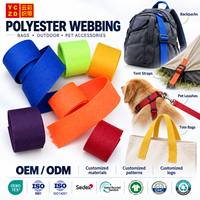 Sangle en polyester de qualité supérieure pour sacs à dos, largeur 10 mm, personnalisable avec logo, pour laisses d'animaux et l'habillement – Vente en gros
