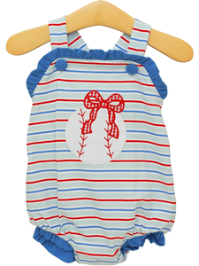 Précommande MOQ 5 – Nouveaux styles d'été pour bébés filles à rayures baseball – Vêtements de fratrie en gros – Boutique de vêtements doux et imprimés en coton biologique - Product Image 4