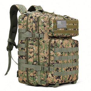 Mochila Táctica Oxford 900D de 45L con Sistema Molle para Senderismo y Camping, MOQ Bajo, OEM - Product Image 2