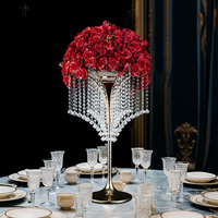 Haute qualité nouveau mariage cristal fleur support Table fleur support pour scène et pièce maîtresse décoration