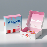 Conception Personnalisée Logo Eco Friend Impression de Qualité Alimentaire Pliable Gâteau Alimentaire Cookie Pain Pâtisserie Donut Macaron Boîtes d'Emballage en Papier