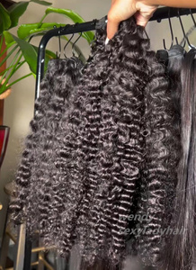 Fornitori di Capelli Umani Grezzi: Fasci di Capelli Ricci Birmani con Chiusura Frontale HD, Extension di Capelli Umani con Cuticole Allineate, Tessiture di Capelli - Product Image 6