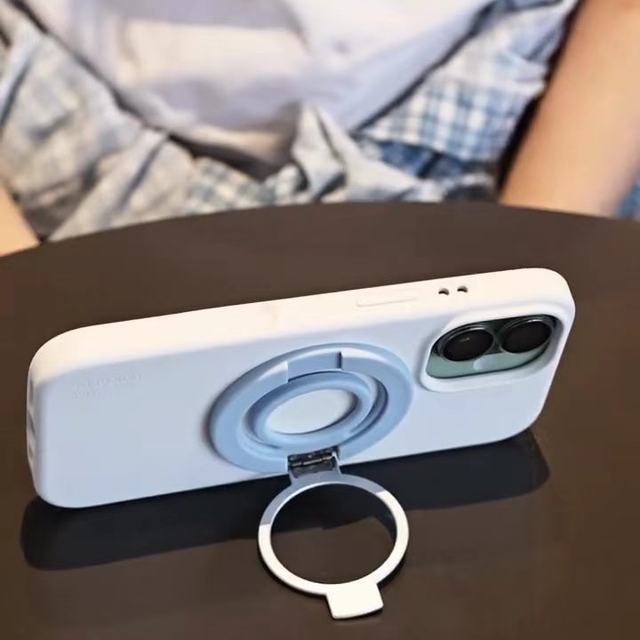 Dual-Sided Magnetic Silicone Ring Holder Phone Stand Strong N52 Magnet 360 Rotating Kickstand Waterproof Flexible