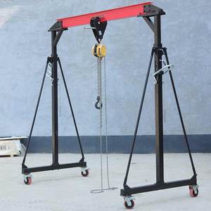 Mini grue à portique en acier léger de 1 tonne et 2 tonnes à vendre, grue à pont mobile et portable à hauteur réglable pour hôtels - Product Image 5