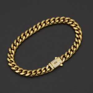Nuova Collana da Uomo Hip Hop con Catena Cubana in Acciaio Inossidabile Placcato Oro 18K PVD e Fibbia con Logo <span class=keywords><strong>S</strong></span> in Zirconi - Product Image 6