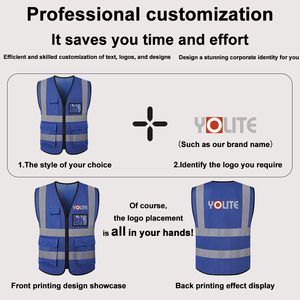 Blue Work Vest Safety <strong>Jacket</strong> Vest Blue Colour Reflective Security Vest Blue <strong>Hi</strong> <strong>Vis</strong> <strong>Jacket</strong> - Product Image 4