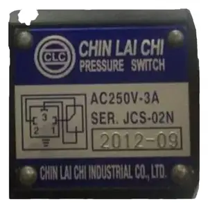 CLC CHIN LAI CHI PRESSURE SWITCH AC250V-3A SER.JCS-02N JCS-02NL JCS-02NLL JCS-02H MADE IN TAIWAN INDUSTRIAL CO. LTD