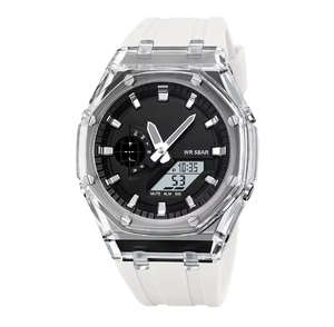 Reloj Deportivo de Lujo, Estilo Ejecutivo, Simple, 40 mm, Cuarzo Analógico-Digital, Caja de Acero Inoxidable, Esfera de Plástico y Caucho, Unisex, GA2100 - Product Image 5