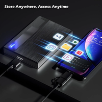 قرص صلب خارجي محمول USB 3.0 بسعة 500 جيجابايت و1 تيرابايت لتخزين البيانات مع منفذ Type-C، تصميم نحيف، شعار OEM للبيع بالجملة