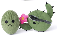 Jouet en peluche cactus réaliste interactif à double couche avec sifflet, 10 cm, pour chiens, design d'usine 2025