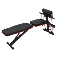 Banc de musculation multifonction pliable et réglable SP avec matériaux en acier et PU, capacité de charge maximale de 150 kg