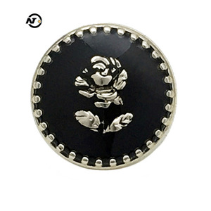 Women's Classic Zinc Alloy Metal Buttons for Shirt Jackets Cufflinks 12mm Eco-Friendly Shank Buttons with Beads - Product Image 1