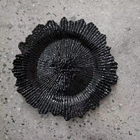 Assiette de présentation réutilisable en plastique argenté/doré de 13 pouces pour mariage, événement, fête, décoration de table