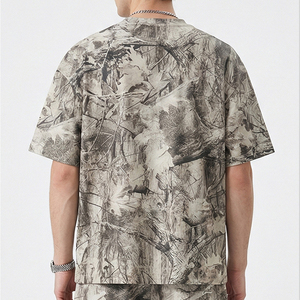 Wholesale Real Tree Graphic Loose Fit Outdoor Polyester Cotton Blend UV Protection Breathable Quick Dry Summer <strong>Camo</strong> Men T Shirt - Product Image 2