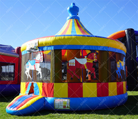 Maison de rebond de carrousel de jardin pour enfants, jouets de location de fête commerciale, maison de rebond gonflable