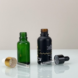 Luxury Skin Care Essential Oil <b>Bottle</b> clear Black Amber Hot Stamping logo 30ml 50ml Serum Glass <b>Dropper</b> <b>Bottle</b> With Aluminum Cap - Product Image 5