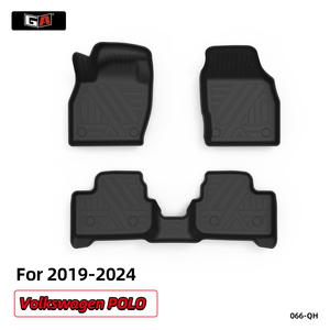 GA 3D TPE Eco Mat adatto per Volkswagen <span class=keywords><strong>POLO</strong></span> Plus 2019-2024 con copertura alta antiscivolo facile da pulire <span class=keywords><strong>tappetini</strong></span> per auto tappeti - Product Image 1