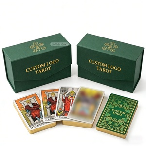 Cartes Oracle de haute qualité écologiques pour débutants, jeu de tarot personnalisé avec 78 cartes embossées et guide - Product Image 1