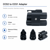 Adaptateur de chargeur EV CCS2 vers CCS1, 250A DC 80A AC, connecteur de charge rapide pour véhicule électrique, étanche IP54