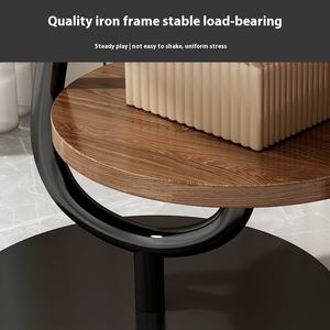 <span class=keywords><strong>Table</strong></span> <span class=keywords><strong>basse</strong></span> moderne de luxe avec support de rangement simple pour petit balcon ou salon Matériau en bois pour <span class=keywords><strong>plusieurs</strong></span> personnes - Product Image 4