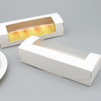 Boîte en papier biodégradable de haute qualité pour gâteaux, desserts, tartes aux œufs, biscuits et pâtisseries, avec fenêtre, vente en gros