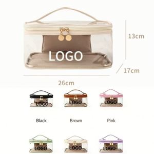 Vente directe d'usine, trousse de maquillage en PVC à motif simple avec fermeture éclair pour les cosmétiques en voyage - Product Image 2