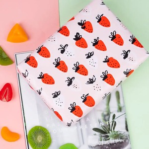 Custom Eco-Friendly Recyclable Strawberry <b>Pattern</b> <b>Tissue</b> <b>Paper</b> Roll Double Side Coated Waterproof 80GSM Digital Printing <b>Paper</b> - Product Image 3