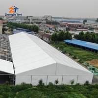 Tente d'entrepôt grande capacité pour tri logistique, auvent en alliage d'aluminium, couverture imperméable et durable, pour centre de distribution de marchandises et exposition