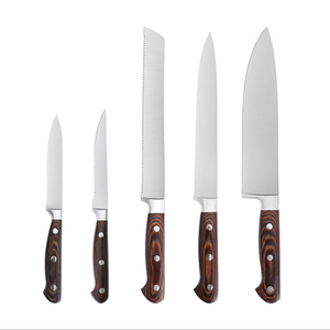 Ensemble de <span class=keywords><strong>couteaux</strong></span> de cuisine suisse royale de luxe manche en bois Pakka <span class=keywords><strong>couteaux</strong></span> à bloc à désosser en acier à haute teneur en carbone hacher couperet à légumes - Product Image 6