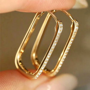 Orecchini a Cerchio Ovali per Donne, Design Geometrico Semplice, Accessori per Orecchie da Indossare Quotidianamente - Product Image 2