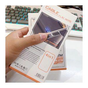 สายชาร์จเร็วแบบถักไนลอนหุ้มโลหะผสมสังกะสี หัวต่อ Type C คุณภาพสูง รองรับ PD 27W ถึง 65W 4 in <span class=keywords><strong>1</strong></span> สาย USB สำหรับชาร์จและถ่ายโอนข้อมูลโทรศัพท์มือถือ  ลดราคาพิเศษ - Product Image 3