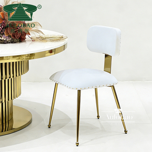 Chaise de mariage élégante rembourrée avec structure en acier inoxydable pour salle de banquet d'hôtel - Product Image 2