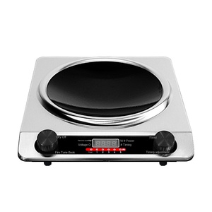 Table de cuisson électrique commerciale 3500W à surface chauffante concave, boîtier en acier inoxydable, commande tactile, classe d'efficacité énergétique - Product Image 1