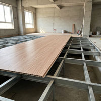 Plaque de revêtement de sol en PVC à grain de bois, résistante à l'usure, pour projets de construction de mezzanines