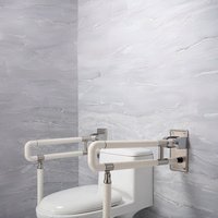 Barres d'appui pliantes pour toilettes pour personnes handicapées, barres d'appui de sécurité blanches pour toilettes pour personnes âgées
