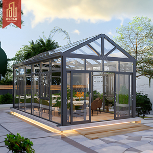 Serre de jardin préfabriquée en verre de sécurité, véranda en aluminium, style victorien, provenant d'Europe - Product Image 3