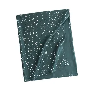 Printed small round dot scarf for women's warm neck simple and versatile headband and shawl