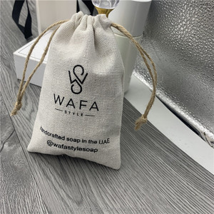 Màu sắc tự nhiên Dây Rút 4 "* 6" Linen handmade xà phòng bao bì Pouch với cây gai dầu Dây đay hessian Linen công cụ túi bụi - Product Image 4