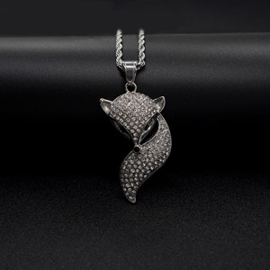 <strong>Necklace</strong> Chain Stainless Steel <strong>Fox</strong> Pendant Full Diamond Women <strong>Necklace</strong> Stainless Steel Stainless Steel Gold Plated <strong>Necklace</strong> - Product Image 4