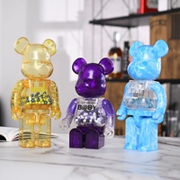 Artisanat personnalisé en résine d'art brique d'ours 1000% 70cm Sculpture brique d'ours en marbre violet 400% 28cm pour les ornements décoratifs pour la maison