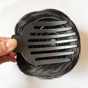 <span class=keywords><strong>Chignon</strong></span> synthétique lisse en fibre haute température à clipser pour femme, vente en gros - Product Image 4