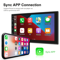 Autoradio con Android 13 de 7 Pulgadas Reproductor para Coche 1+16G 2 Din con Bluetooth FM CarPlay Inalámbrico y Android Auto