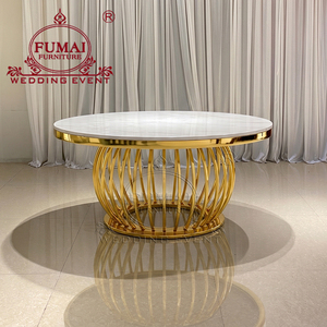 FUMAI FURNITURE Modern <b>Round</b> Mdf Top Metal Dining <b>Table</b> Contemporary Hotel Furniture for Wedding Events - Product Image 4